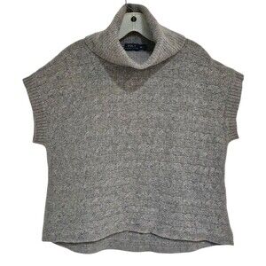 Polo Ralph Lauren Cable Knit Cowl Neck Sweater Womens XS Merino Wool Cashmere